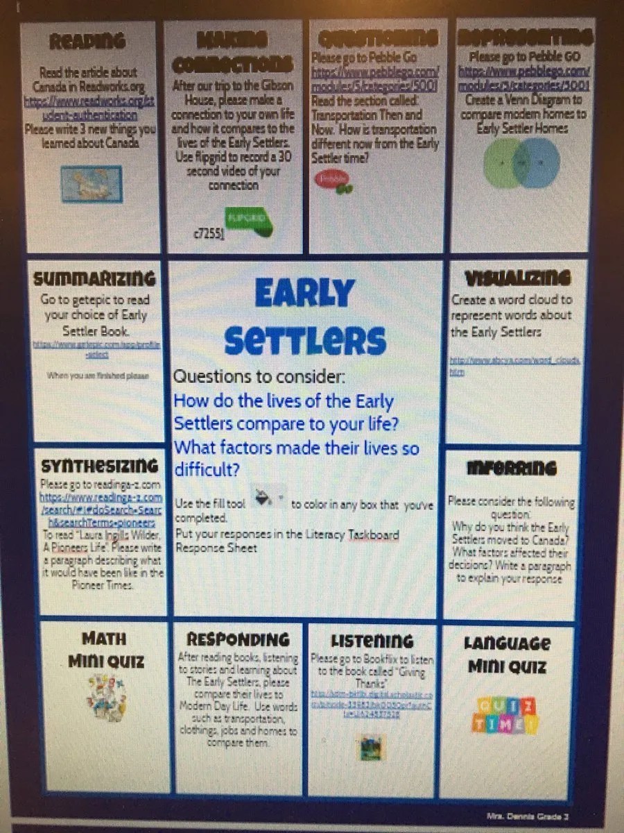 Hyperdocs Literacy Exercise Boards and Flipgrid Learning Circles